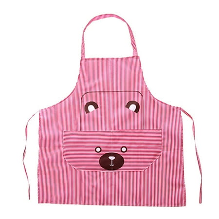 

Bluelans Cute Bear Design Sleeveless Kitchen Cooking Restaurant Apron Cover with PocketCartoon Bear Design Durable with Pocket