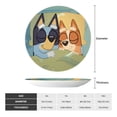 thumbnail image 4 of Lsque Bluey Pattern Ceramic Decorative Plate Decorative Plates with Display Stand Personalized Porcelain Plate Ceramic Ornaments for Wall Hanging Decoration-8in, 4 of 6