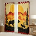 thumbnail image 2 of Manfei Woodland Animal Wolves Black Out Curtains,Rustic Hunting Curtains Pack of 2 (42x63 Each),bohemian Exotic Style Bedroom Curtains For Teens,Luxury Bedroom Decor, 2 of 6