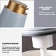 thumbnail image 3 of Dispensador de jabón de manos en loción de cerámica, bomba fácil de presionar, dispensador de desinfectante de manos para baño recargable, 3 of 5