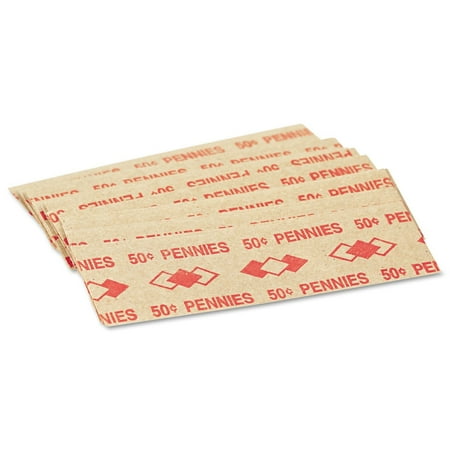 Tubular Coin - Tubular Coin Wrappers, Dollar Coins, 25, Pop-Open Wrappers, 1000/Pack, By PM Company LLC