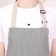 thumbnail image 3 of 2 Pack Kitchen Cooking Aprons, Adjustable Soft Chef Apron with 2 Pockets for Men and Women (Black/Brown Stripes), 3 of 4