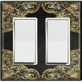 thumbnail image 1 of Metal Light Switch Plate Cover Black Yellow French Victorian Frame FRA003, 1 of 13