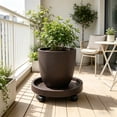 thumbnail image 4 of Support de Pot de Fleurs à Roulettes, Panier à Verdure en Plastique Robuste avec Roulettes, Base Mobile pour Jardinières d'Intérieur et d'Extérieur, Lot de 1, 4 of 6
