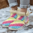 thumbnail image 4 of Psesaysky Rainbow Printing Snow Boots for Women Warm Lined Non Slip Winter Boots Wide Toe Comfortable Winter Boots, 4 of 7