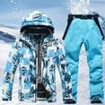 thumbnail image 2 of Valora Men's Suits Winter Casual Fashion Trend Snowboard Double Snowboard Warm Snowwear Suit for Men and Women versatile Sportswear for Cold Weather outdoor adventures Sky Blue S, 2 of 8