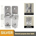 thumbnail image 2 of 4 Pack Aluminum Alloy Flip Latch Lock with Padlock Hole 180 Degree Heavy Duty Slide Door Lock Latch Bolt, 2 of 9