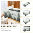 thumbnail image 2 of Yayeee Collapsible Cube Storage Bin with Lid Fabric Closet Decorative Basket with Handles, Foggy Forest, 2 of 7