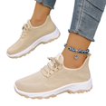 thumbnail image 6 of Domzle Womens Walking Shoes Slip On Sneakers | Casual Mesh Comfortable Breathable Lightweight Running Athletic Beige 38, 6 of 6