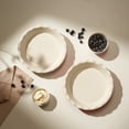 thumbnail image 3 of Kook Ceramic Deep Pie Dish with Wave Edge, 9 Inch, Ivory, 3 of 5