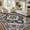 Black/Gray, variant on UERMEI 8'x10' Washable Area Rugs for Living Room, Vintage Floral Boho Printed Carpet, Non Slip Indoor Rug for Bedroom Home Decor Carpets - Brown