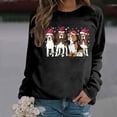 thumbnail image 4 of Cute Dog Christmas Sweatshirts for Women 2025 Long Sleeve Crewneck Graphic Sweatshirt for Dog Lovers Pullover Tops, 4 of 8