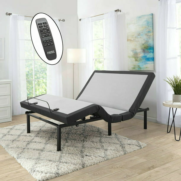 Nestl Adjustable Massaging Bed Frame, Power Adjustable Bed Frame Split King