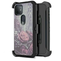 for T-Mobile Revvl 5G Phone Case Dual Layer Full-Body Rugged Clear Back Case Drop Resistant Shockproof Case with Built In Screen Protector