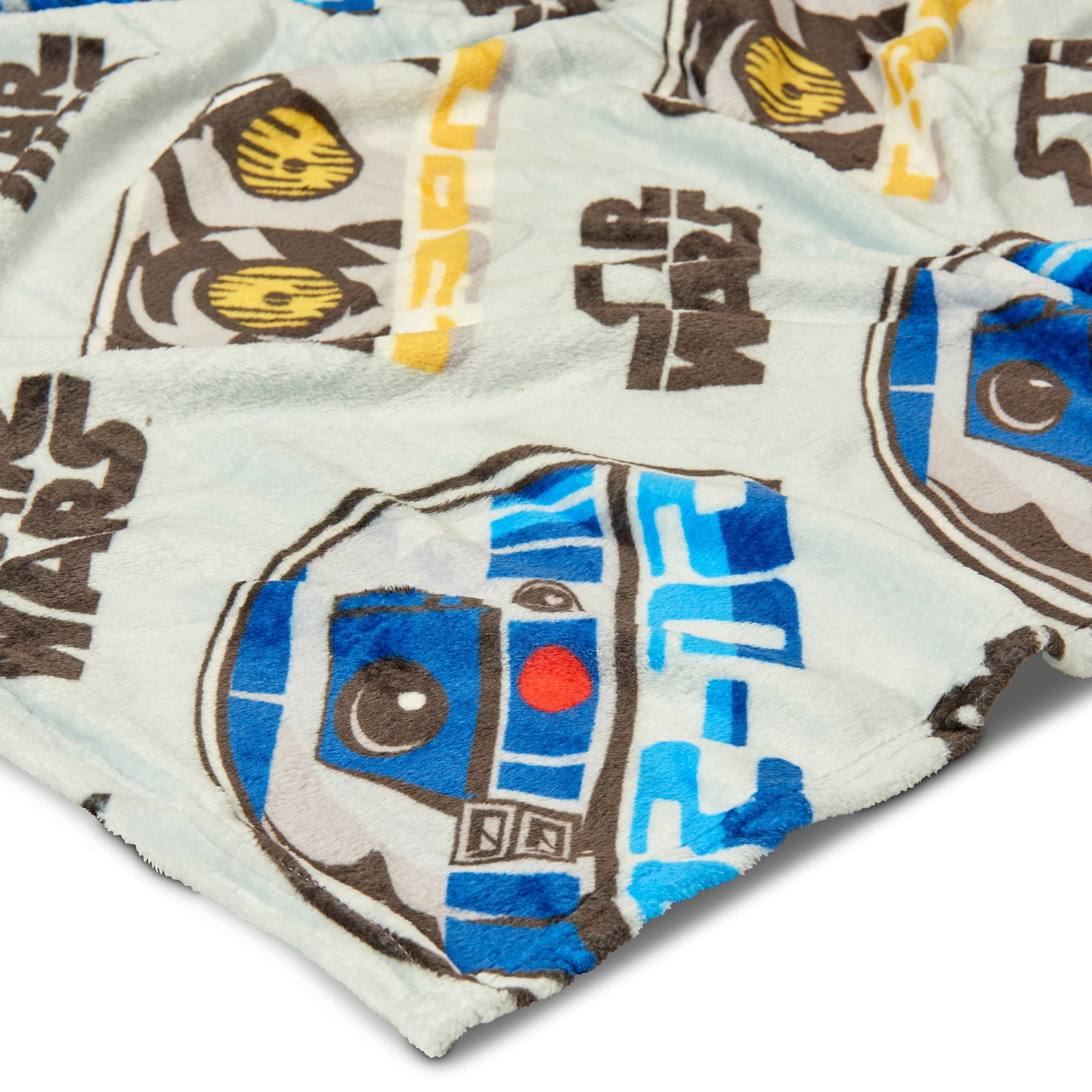 Disney Star Wars R2-D2 Droid Silk Touch Throw Blanket and Plush Character Hugger Set