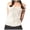 Z481 White, variant on Landzoo Women'S T-Shirt Solid Color 1/4 Sleeve Square Collar Tops Summer Casual Women Tees Size L Black