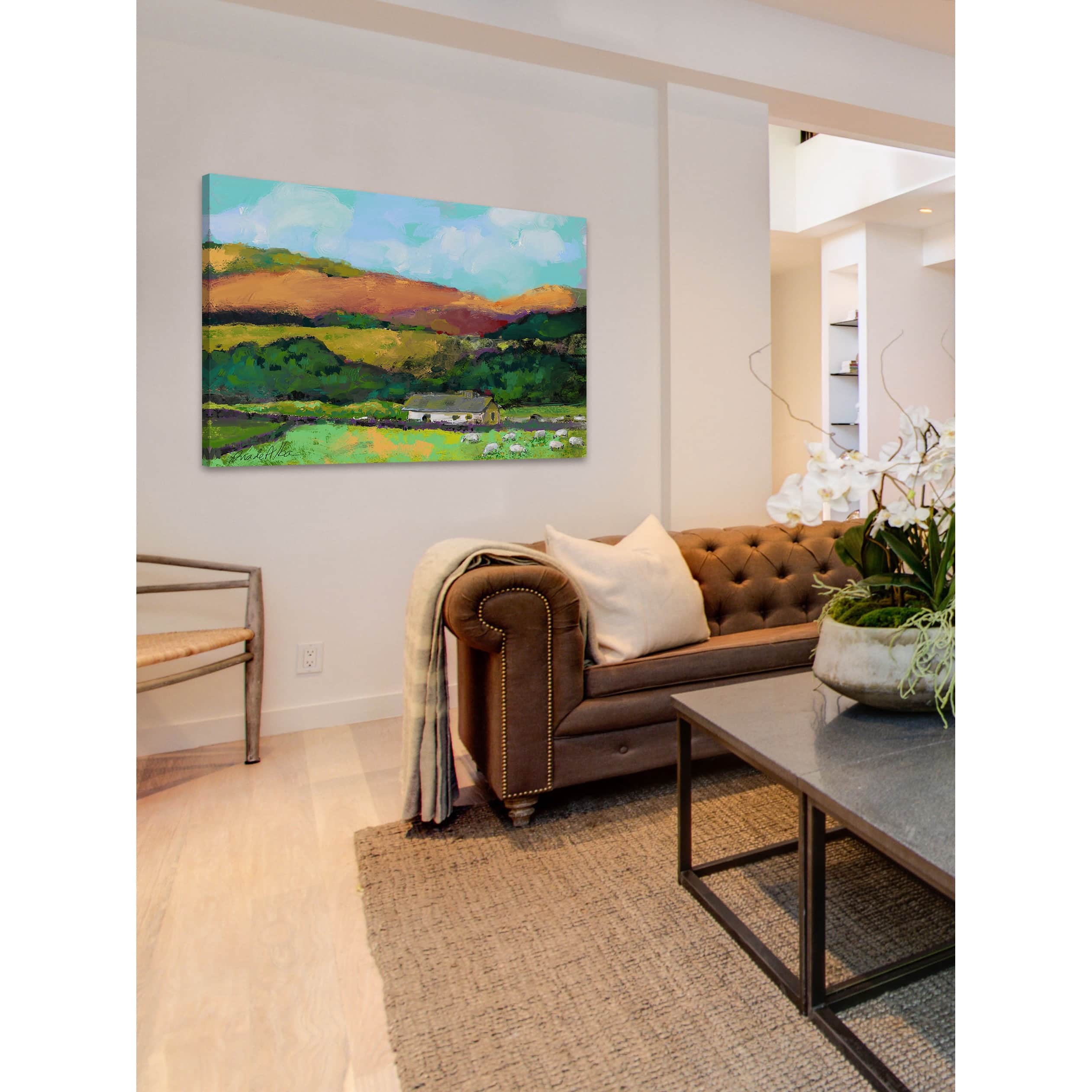 Marmont Hill "Cotswold Countryside" by Arthur Pina Painting Print on Wrapped Canvas
