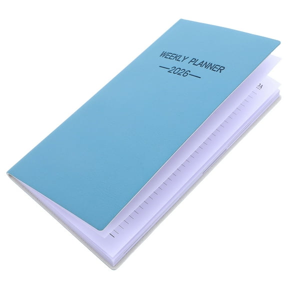 WEUVEB Sky PU Weekly Planner 2026 Travel-Friendly A6 Notebook for Organized Planning