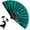 Green, variant on Oncpcare Glitter Fans for Line Dancing, Foldable Kung Fu Tai Chi Handheld Line Dance Popping Fan for EDM, Music Festival, Club, Event, Party, Dance, Performance (Black)