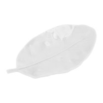 Unique Bargains 1 Pc Soap Dish Leaf Soap Holder for Bathroom White