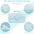 thumbnail image 3 of Organizer Box Art Storage Box Craft Organizer 3-Layers with Handle Craft Art Bin Portable for Home S, 3 of 5