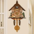 thumbnail image 2 of Cuckoo Wall Clock Antique Wooden Pendulum Clock For Farmhouse Decor Traditional Retro Style Hanging Clock, 2 of 5