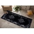 thumbnail image 2 of CAMILSON Machine Washable Rug Distressed Vintage Area Rugs Stain and Water Resistant Traditional Bohemian Indoor Carpet (2x6 2005-Black), 2 of 8