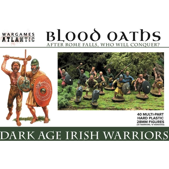 Wargames Atlantic 40 Plastic 28mm Blood Oaths Dark Age Irish Warriors BO001