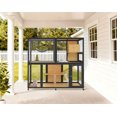 thumbnail image 7 of TIMHAKA Catio Indoor Cat Enclosure w/ Wheels, 2-Tier Large Cat Catio for Multiple Cats w/ Resting Box, Platform, Sunshine Roof, Black & Yellow, 7 of 7