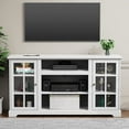 thumbnail image 5 of White TV Stand, Modern Farmhouse Wood Entertainment Center Console for TVs up to 65" for Living Room, 5 of 7