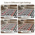 thumbnail image 7 of ODIKA 4'x6' Washable Area Rug Door Welcome Gingham Plaid Rotated Checkered Entry Frame Detail for Dorm Room, Small Living Stain Resistant Low Profile, Easy Care, 7 of 7