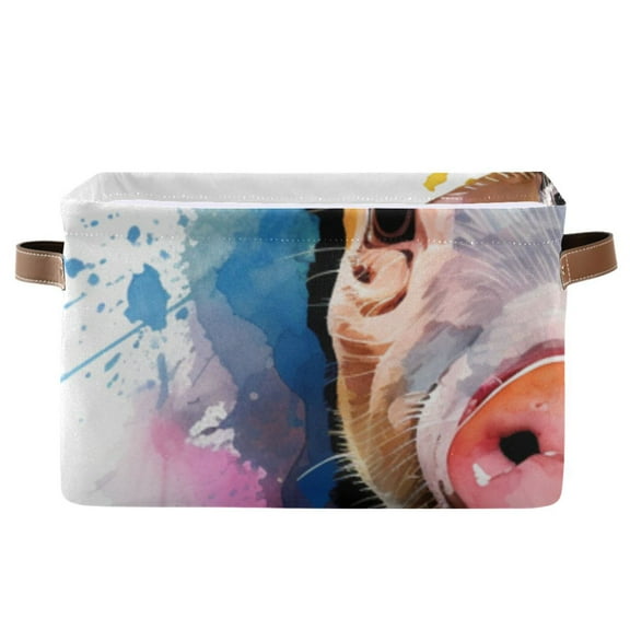 Pig Head Storage Bins Baskets With Handles Storage Box Clothes Organizer Organization Toys