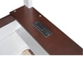 thumbnail image 2 of Harper & Bright Designs Low Bunk Bed Queen over Queen with Storage Shelves, Wood Bunk Bed with USB Charging Station and LED Light, White, 2 of 11