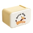 thumbnail image 2 of Caja de pañuelos para pared, soporte para papel higiénico, caja de almacenamiento multifuncional, soporte para pañuelos para baño, dormitorio, sala de Perro amarillo, 2 of 8
