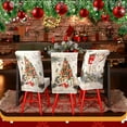 thumbnail image 5 of Touchbetter 6 Pcs Christmas Dining Chair Covers Removable Washable Stretch Slipcovers for Xmas Restaurant Farmhouse Kitchen Hotel Decor Supplies(Retro Style), 5 of 6