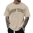 thumbnail image 1 of BOBOGOJP T-Shirt pour Homme Coupe Régulière Manches Courtes Uni Coupe Ajustée Tee Shirt (Kaki,m), 1 of 4