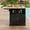 Matte Black, variant on 64" Outdoor Kitchen Cabinets, Side Kitchen Storage Island with Foldable Side Tabletop and Rack, Wicker Outdoor Grill Cart with 2 Doors for BBQ, Patio, Backyard, Dark Brown
