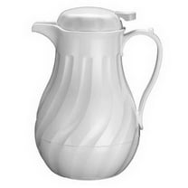 Winco VSW-42W Beverage Server 42 Ounce White Swirl Insulated 1-1 Each