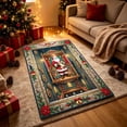 thumbnail image 5 of Cififendec Oversized Christmas 3D Visual Area Rug, 31.5"×19.68", Vintage Santa Themed Embossed Floor Mat for Xmas Living Room Floor Laying, 5 of 7
