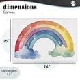 thumbnail image 4 of Stupell Industries Eclectic Colorful Rainbow with White Stars Canvas Art, 24 x 16, by Creative Studio, 4 of 8