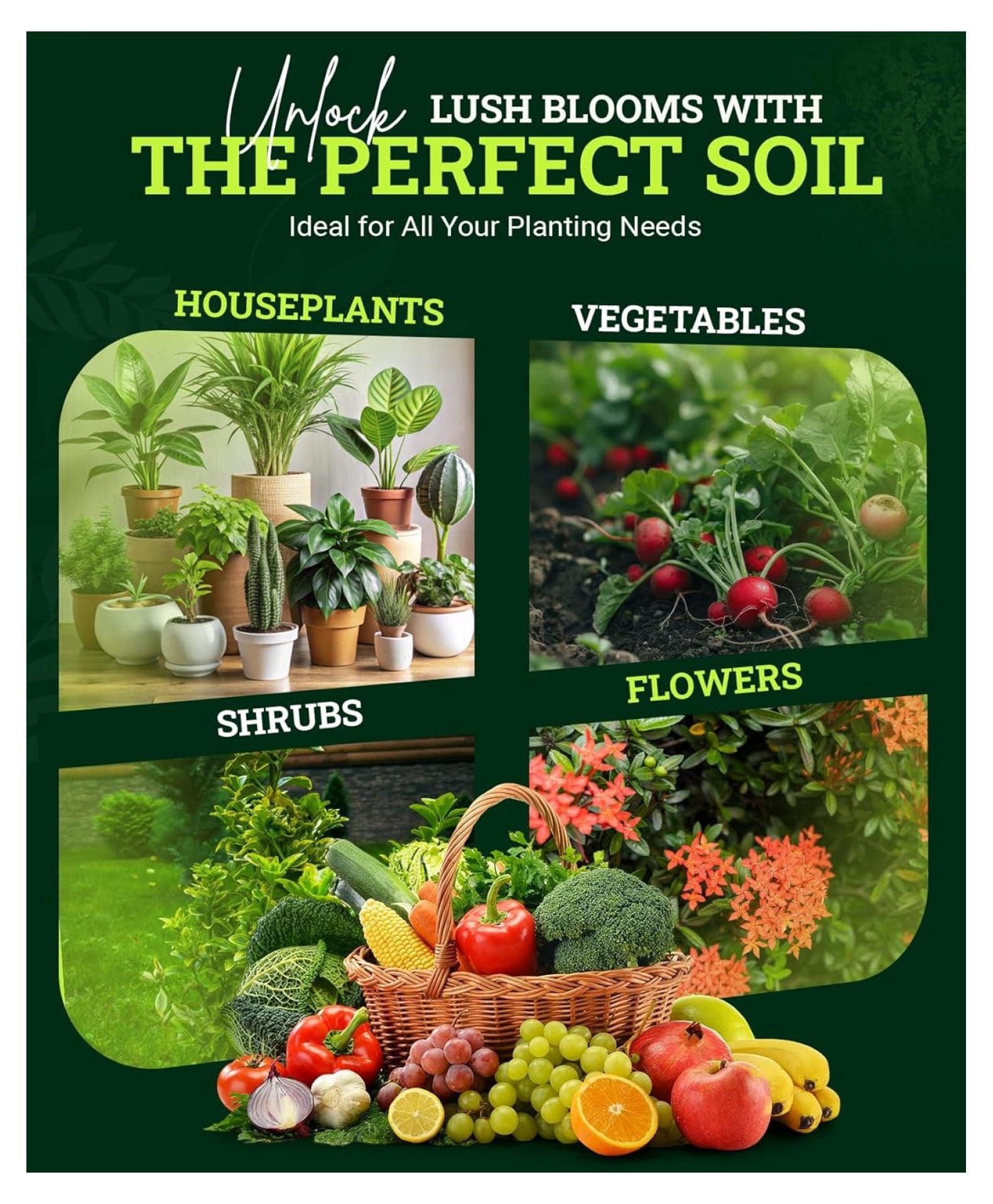 Happy Frog Potting Soil, 12qt – for Indoor/Outdoor Container Plants, Improves Root Efficiency, pH Adjusted for Optimal Nutrient Uptake – Contains Microbes and Humic Acids (Pack of 4)
