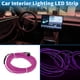 thumbnail image 3 of Cuerda de luz LED EL de 2m Unique Bargains, tira de luz de neón flexible para iluminación interior de automóviles, encendedor de cigarrillos (12v) púrpura, 3 of 7