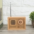 thumbnail image 3 of Children GiftBeech Wood Music Box Radio Shape Musical Box Wooden Music Box Stylish and Modern, 3 of 5