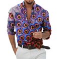 thumbnail image 2 of Camisas De Franela Para Hombre Camisa de manga larga para hombre Feather Series con cuello casual disponible en varios colores (Purple, XS), 2 of 6