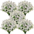 thumbnail image 4 of Artificial Flowers for Outdoors Plants Fake Plants Uv Resistant Faux Plastic Daffodils Flower Greenery Boxwood for Spring Planters Outdoor Front Porch Garden Porch Patio Decoration (White), 4 of 5