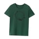 thumbnail image 3 of Camiseta para mujer Camiseta básica Ajuste regular Cuello redondo Camiseta para vacaciones Calle Mujer L, 3 of 7