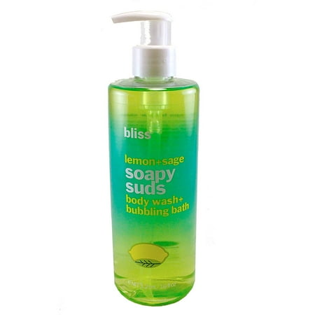 Bliss Lemon + Sage Soapy Suds Body Wash + Bubbling Bath 16 Oz. / 473 Ml