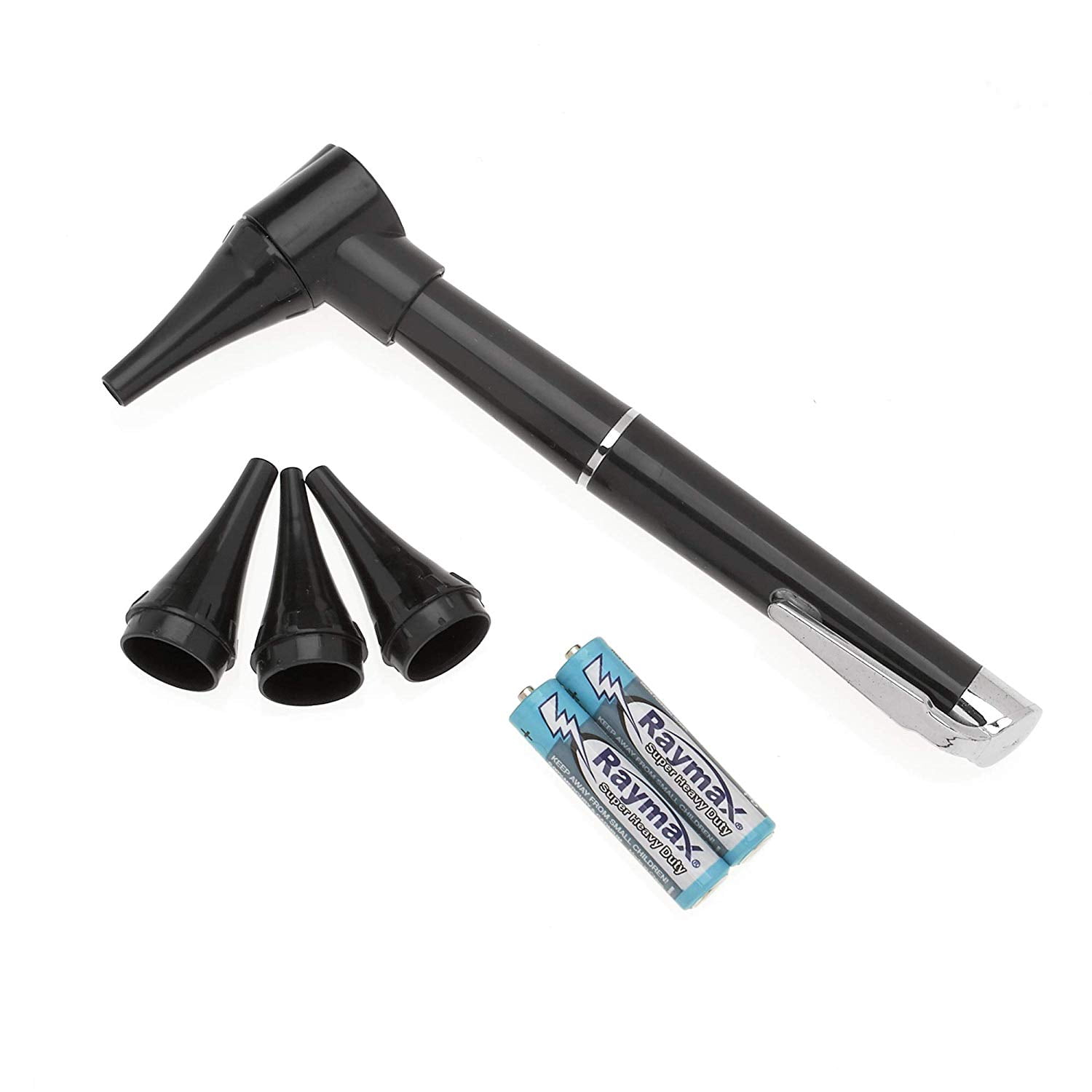 AsaTechmed Complete Diagnostic Blood Pressure, Stethoscope, Otoscope Kit w/Tuning Fork, Neurological Reflex Hammer, EMT Shears || Nurse Starter Kit with Travel Pouch + Accessories (Tactical Black)