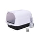 thumbnail image 1 of Caja de arena para gatos con capucha, caja de arena para gatos completamente cerrada con puerta delantera, caja de arena para gatos, contenedor de are Negro, 1 of 8