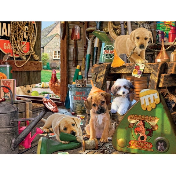 Jigsaw Wooden puzzle 300 pieces Puppy Workshed - Jigsaw Puzzle